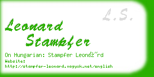 leonard stampfer business card